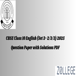 CBSE Board Class 10 English Question Paper 2025 English Set 3 2 3 3